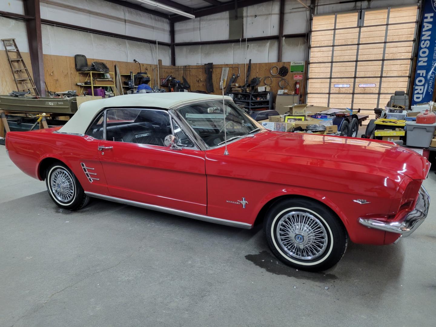 1966 Red /Black Ford Mustang Deluxe Pony Interior (6F08C738368) with an Original 289ci. engine, Automatic transmission, located at 2510 47th St. Suite 200, Boulder, CO, 80301, (303) 641-0333, 40.026196, -105.243217 - Known History back to its Original Purchaser Curtis Travis from Foxworthy Ford. This Beautiful 1966 Convertible Mustang is Equipped with its Original 289ci. V8, and C4 3 speed Automatic Transmission. The Vintage AC was Serviced and Recharged with 134 coolant October 2023. It has its Original F - Photo#23